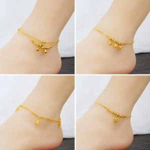 Lắc chân ZHENTING mạ vàng 24K hai lớp thời trang